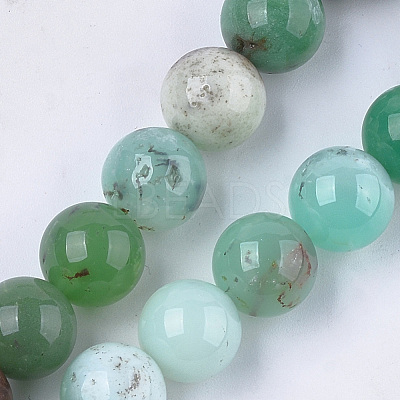 Natural Chrysoprase Beads Strands G-S333-12mm-037-1