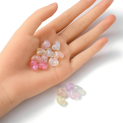 Rainbow Iridescent Plating Acrylic Beads MACR-YW0002-20-1