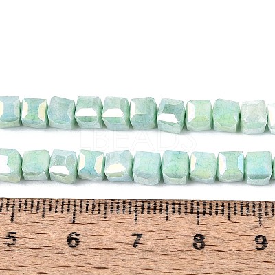 Anti-Tarnish Electroplate Glass Beads Strands GLAA-T025-4mm-10B-1