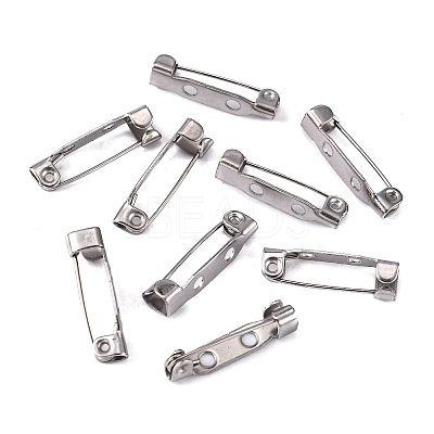 Tarnish Resistant 304 Stainless Steel Pin Brooch Back Bar Findings X-STAS-Q184-01-1