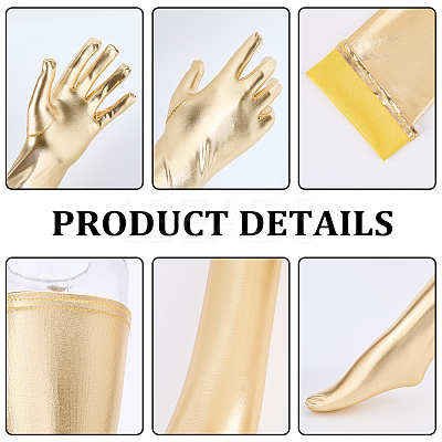 Imitation Leather Long Gloves & Stockings Sets AJEW-CL0002-99A-1
