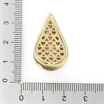 Rack Plating Brass Micro Pave Clear Cubic Zirconia Pendants KK-H474-18G-06-1
