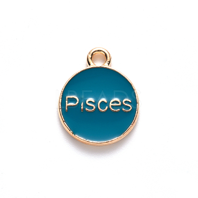 Alloy Enamel Pendants X-ENAM-S124-01B-05H-1