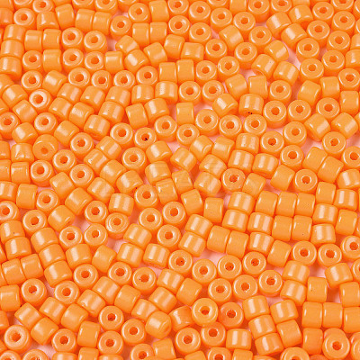 Opaque Baking Paint Glass Seed Beads SEED-T008-02F-1