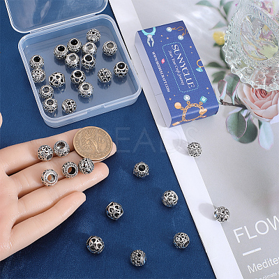 40Pcs 5 Styles Alloy European Beads FIND-SC0010-56-1