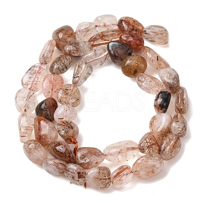 Natural Rutilated Quartz Beads Strands G-P568-C10-01-1