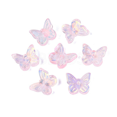 Electroplate Transparent Glass Beads EGLA-N057-03C-1