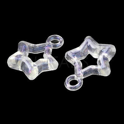 Transparent Acrylic with Glitter Pendants X1-OACR-C016-22-1