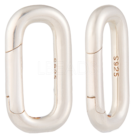2Pcs 925 Sterling Silver Spring Gate Rings STER-CN0001-44-1