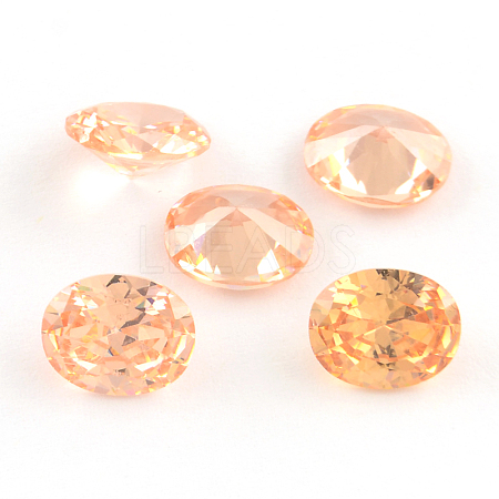 Oval Shaped Cubic Zirconia Pointed Back Cabochons X-ZIRC-R010-14x10-06-1