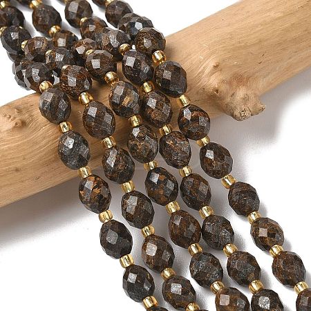 Natural Bronzite Beads Strands G-F809-A07-01-1