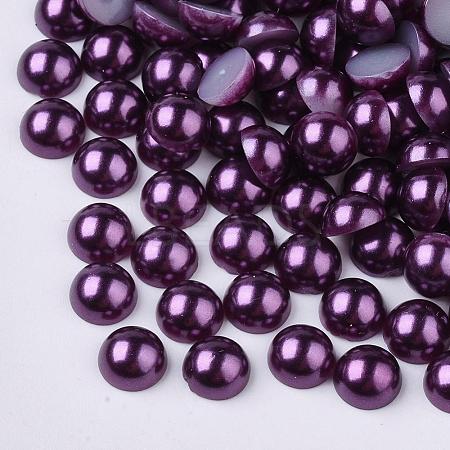 ABS Plastic Imitation Pearl Cabochons SACR-S738-6mm-Z47-1