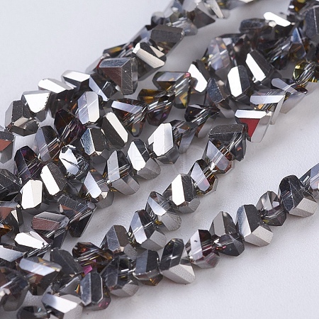 Electroplate Glass Beads Strands EGLA-J145-4mm-HP01-1