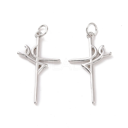 Rack Plating Brass Pendants KK-C004-05P-1