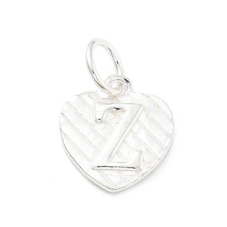 925 Sterling Silver Heart with Capital Letter Charms STER-S009-13Z-S-1
