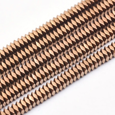 Electroplate Non-magnetic Synthetic Hematite Beads Strands G-L489-D03-1
