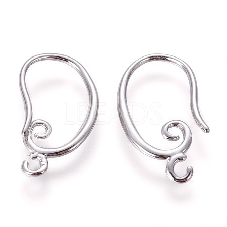 Brass Earring Hooks KK-L177-27P-1