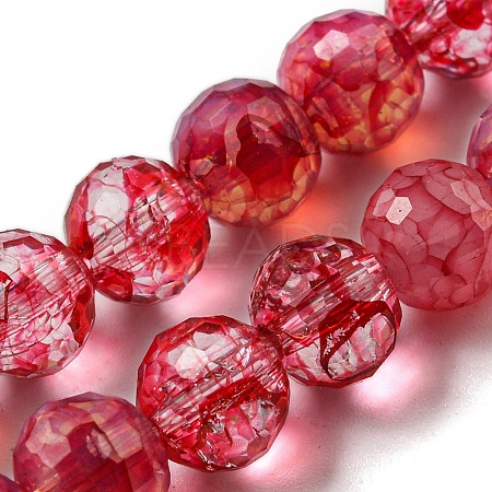 Baking Paint Glass Bead Strands GLAA-G116-02C-1