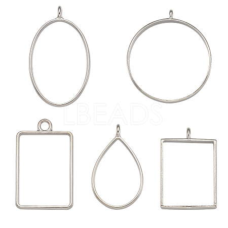 Alloy Open Back Bezel Big Pendants PALLOY-TA0001-26P-1