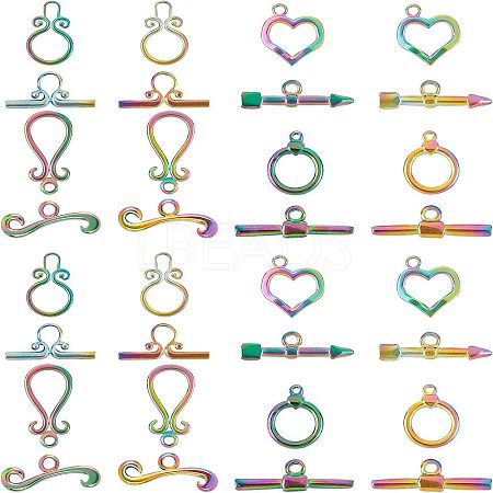 PVD Vacuum Plating 304 Stainless Steel Toggle Clasps STAS-FH0001-17MC-1