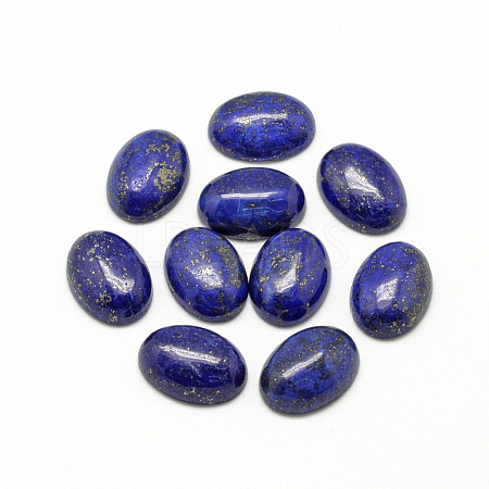 Natural Lapis Lazuli Cabochons G-R415-14x10-33-1
