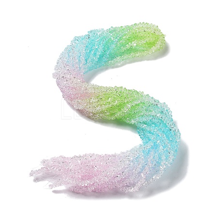 Transparent Glass Bead Strands GLAA-H023-03J-1