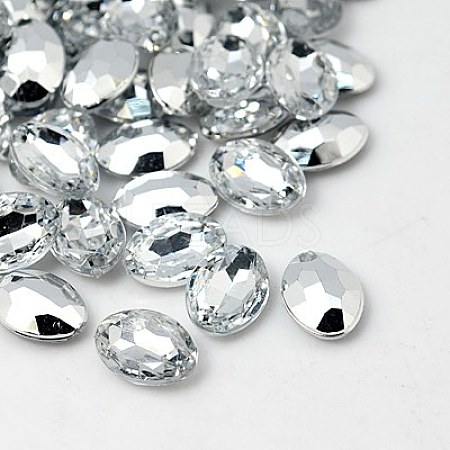Imitation Taiwan Acrylic Rhinestone Cabochons GACR-A007-13x18mm-01-1