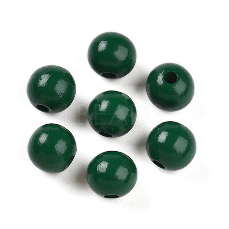 Painted Natural Wood Beads WOOD-A018-16mm-05-1