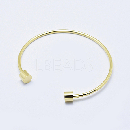 Eco-Friendly 316 Surgical Stainless Steel Cuff Bangle Making STAS-I078-02G-NR-1
