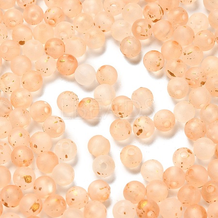 Frosted Transparent Acrylic Beads OACR-F013-12E-1