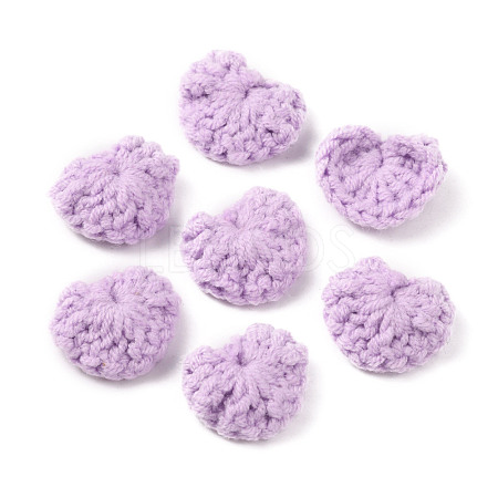Handicraft Cotton Knitting Heart Ornament Accessories FIND-WH0116-44H-1