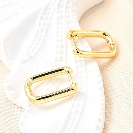 Brass Huggie Hoop Earrings X-EJEW-F245-04G-A-1