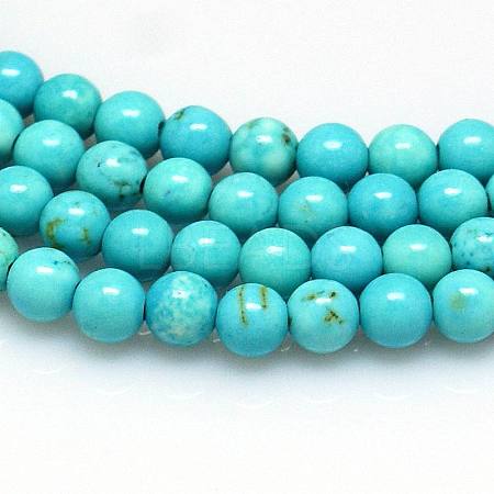 1 Strand Natural Howlite Beads Strands X-TURQ-G103-6mm-01-1