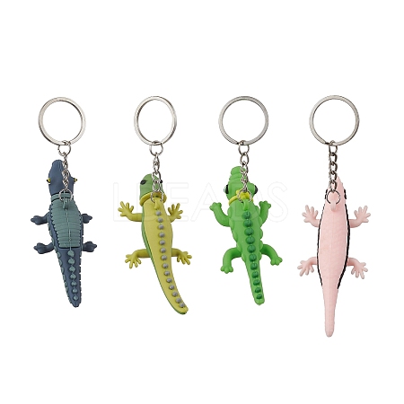 Cartoon Crocodile/Lizard PVC Plastic Keychain KEYC-JKC00670-1