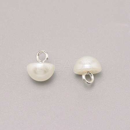 1-Hole Plastic Buttons BUTT-WH0022-06E-1