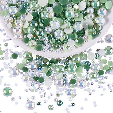 60g Resin patch multi size mixed pearl patch DIY jewelry accessories(2 bags) JX586F-1