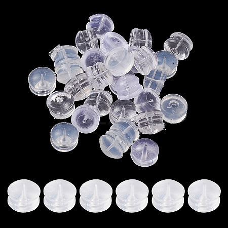 30Pcs 3 Style Silicone & Rubber Ear Nuts SIL-YW0001-17-1