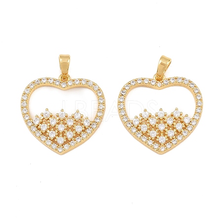 Brass Micro Pave Cubic Zirconia Pendants KK-I475-05G-01-1