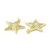 Brass Micro Pave Cubic Zirconia Pendants KK-E068-VB103-3