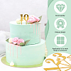 CRASPIRE 10Pcs 10 Style Number Acrylic Mirror Effect Cake Toppers FIND-CP0001-68-5