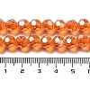 Electroplate Transparent Glass Beads Strands EGLA-A035-T8mm-A05-4