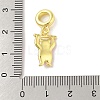 Rack Plating Brass Micro Pave Clear Cubic Zirconia Enamel European Dangle Charms KK-S380-27G-01-3