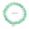 Dyed Natural Green Aventurine Beads Stretch Bracelets BJEW-Q305-2