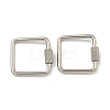 Non-Tarnish 304 Stainless Steel Screw Carabiner Lock Charms LS-STAS-C092-04A-P-1