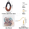 DIY 6 Pairs Teardrop Resin & Walnut Wood Earring Makings DIY-FH0001-90-2