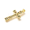 Rack Plating Brass Micro Pave Cubic Zirconia Pendants KK-L226-005G-05-2