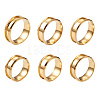 Yilisi 6Pcs 6 Sizes Stainless Steel Grooved Finger Ring Settings STAS-YS0001-18G-8