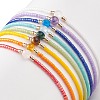 Natural Gemstone Braided Bead Bracelet Sets BJEW-JB08953-5