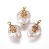 Natural Cultured Freshwater Pearl Pendants PEAR-I005-13-2