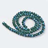 Electroplate Opaque Solid Color Glass Beads Strands EGLA-A044-P2mm-L12-2